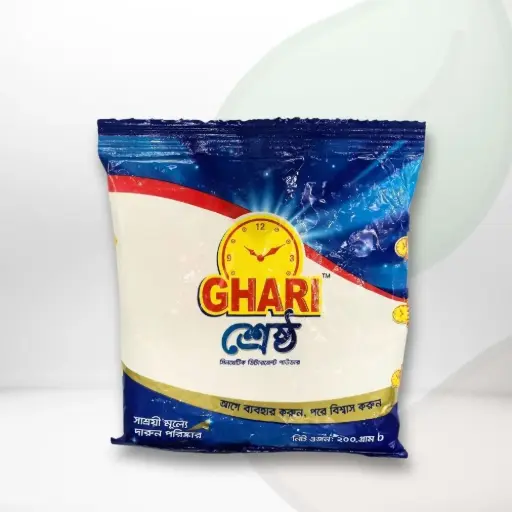 Ghari Detergent Powder-(200gm)- ঘড়ি ডিটারজেন্ট পাউডার